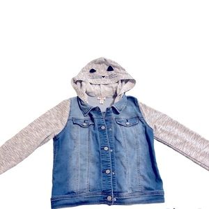 Girls' Cat Hood Denim Jacket - Cat
& Jack MediumWash XL 14/16
